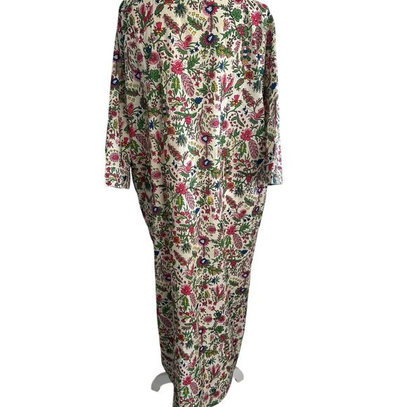 AMRANIS Botanical Print Caftan Robe One Size - Picture 5 of 9